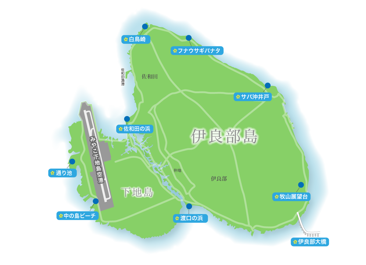 観光案内 伊良部島マップ